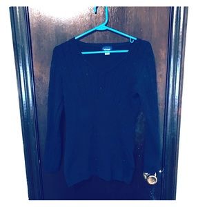 Black V neck sweater